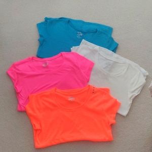 4 Bundle of Justice Semi-Sheer Loose Athletic Feel T-shirts